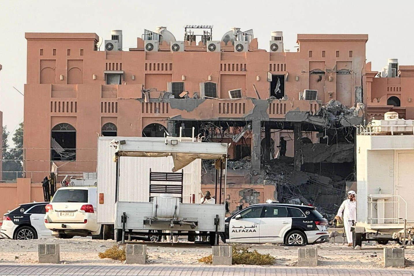The scene of Israeli strikes on Hamas officials in Doha