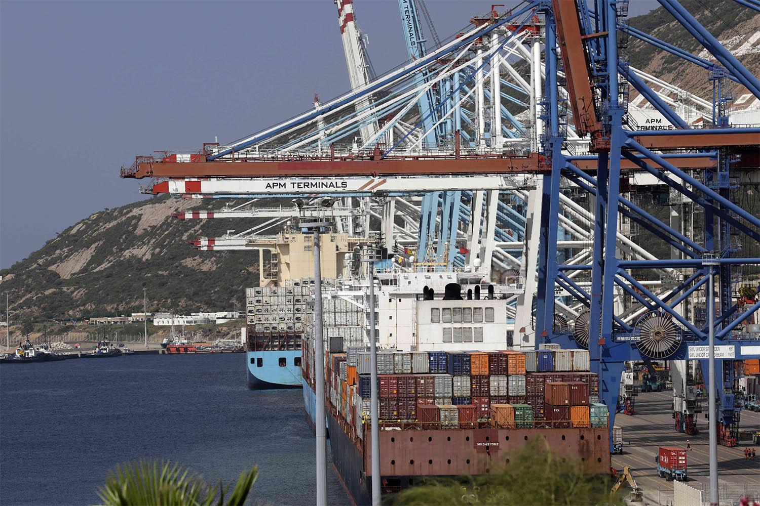 The Tanger Med port in the northern Moroccan city of Tangiers