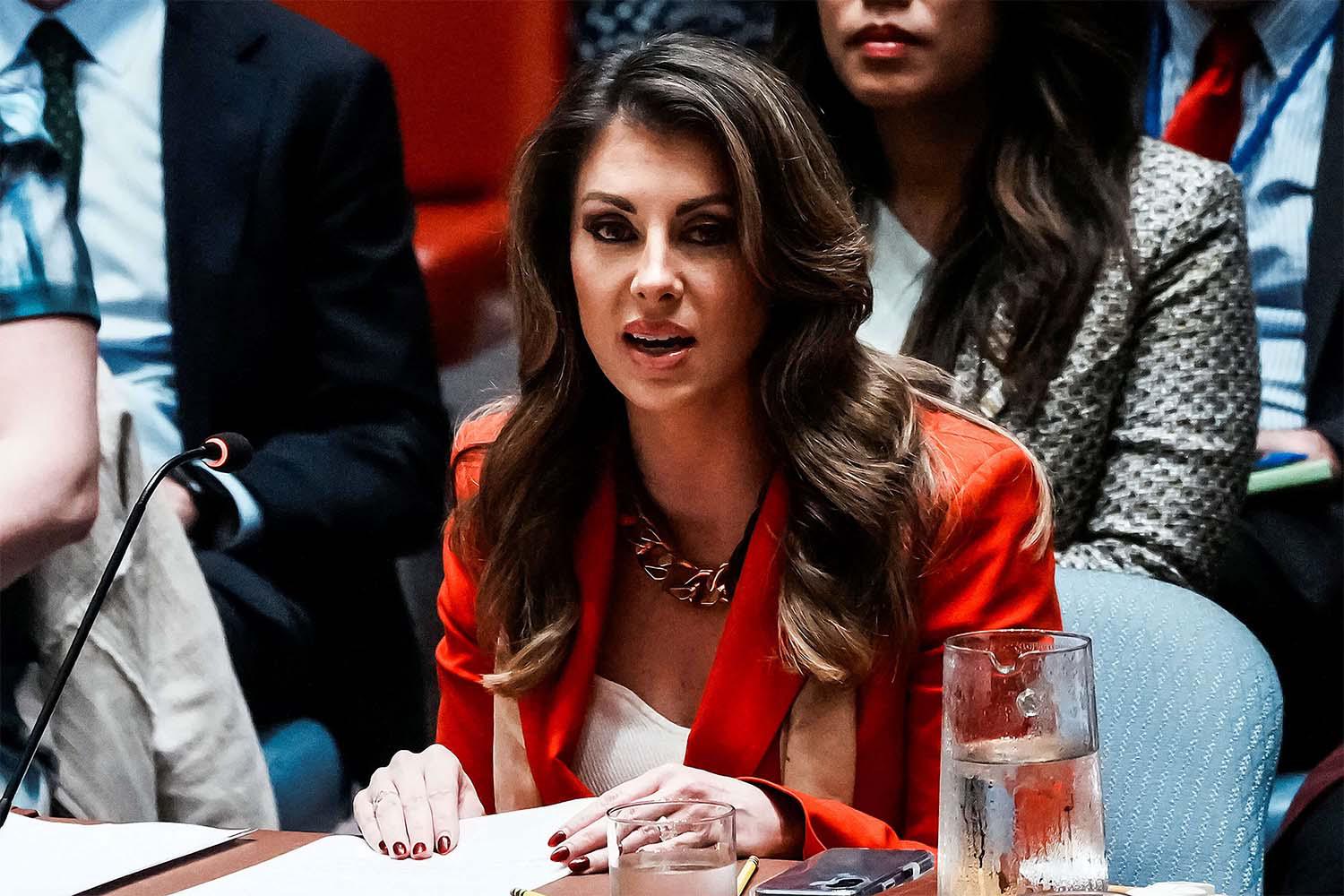 US envoy Morgan Ortagus 