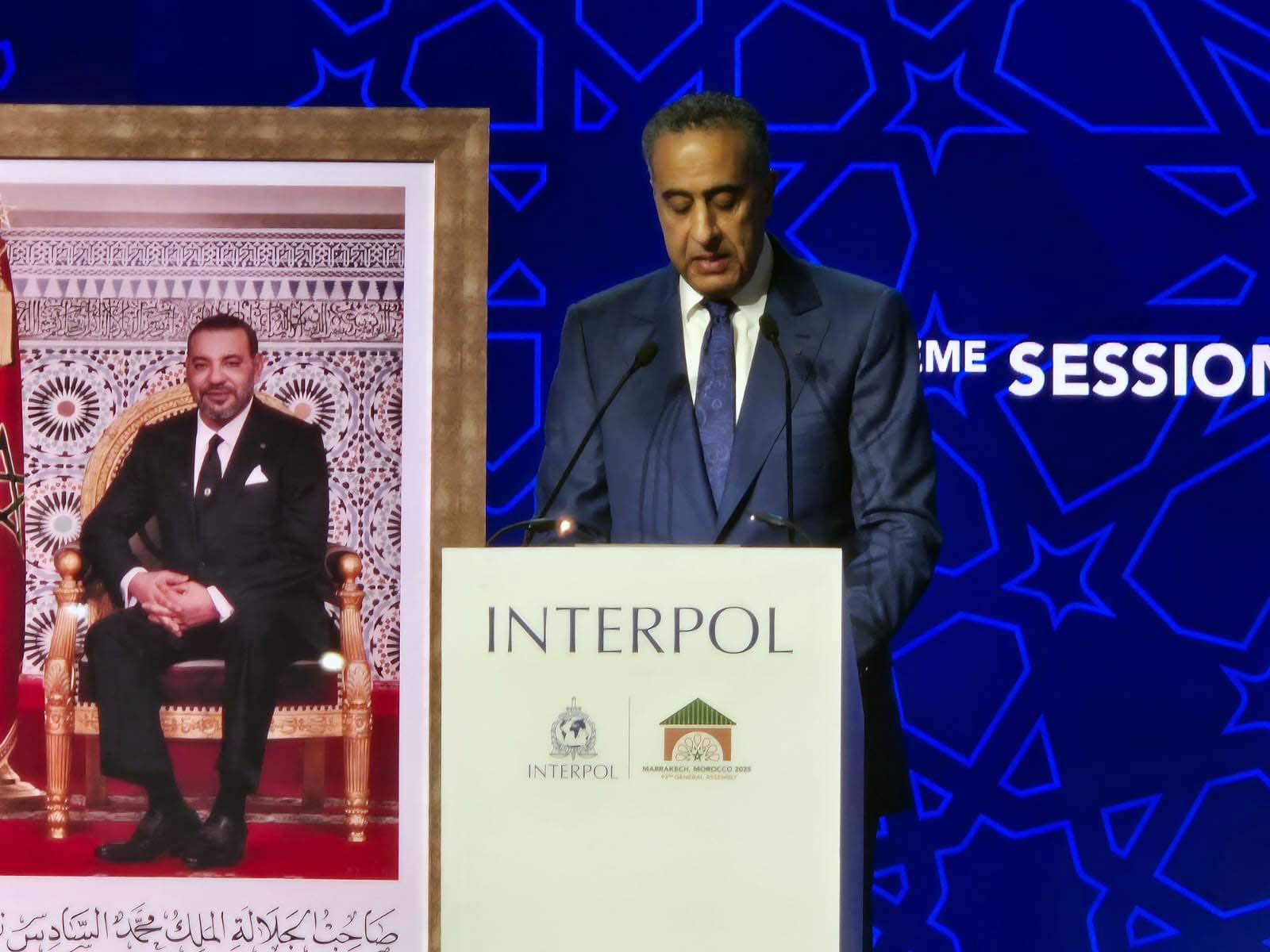 Morocco's police chief Abdellatif Hammouchi addressing the Assembly