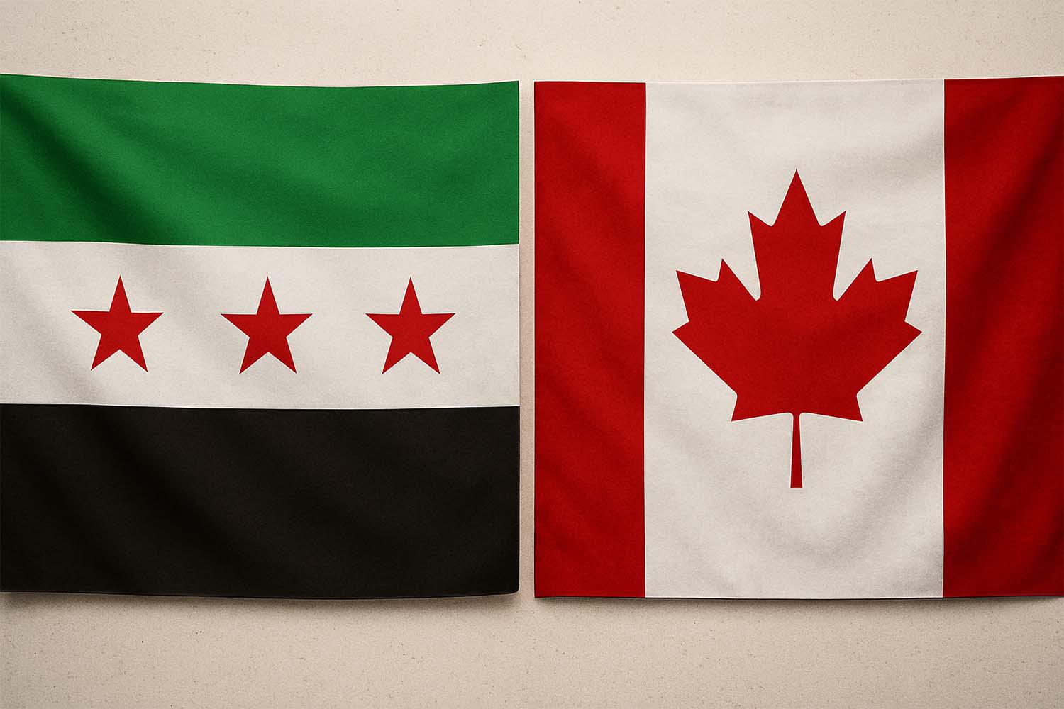 Syrian and Canadian flags
