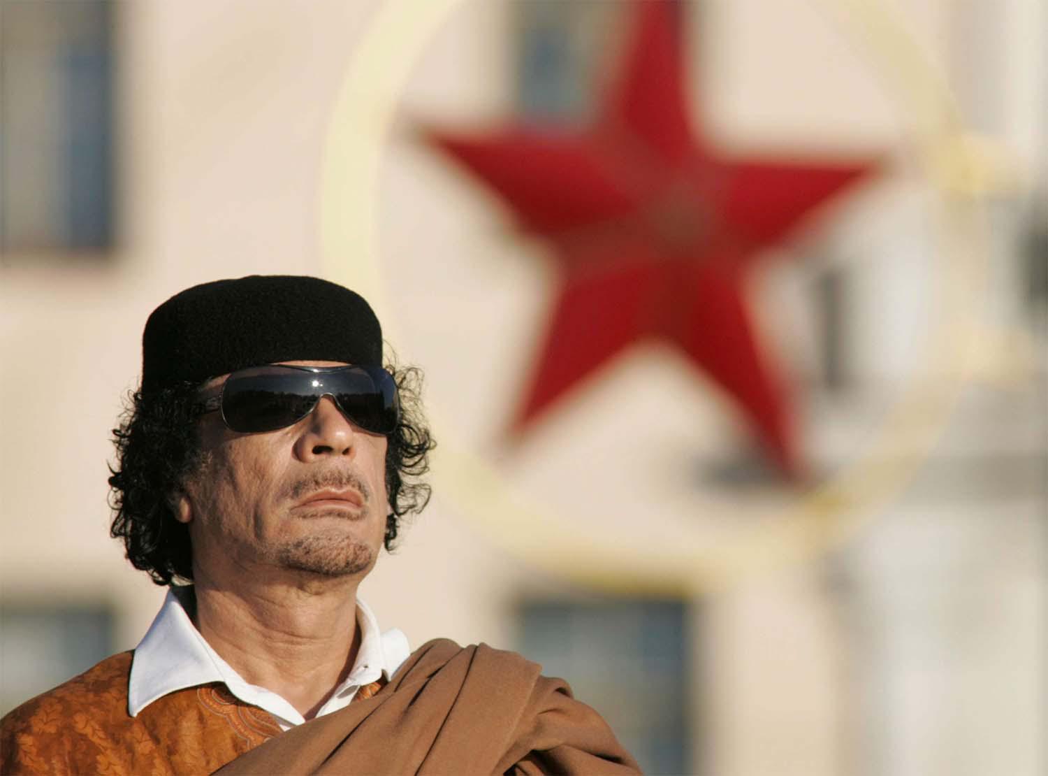 Deposed Libyan leader Moammar Gaddafi
