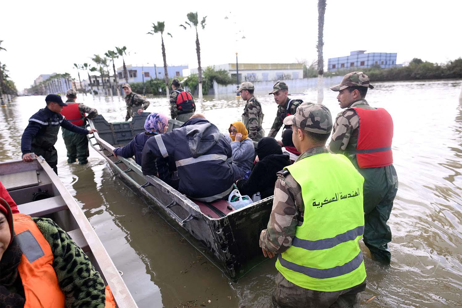 Ceaseless efforts to evacuate people from flooded areas