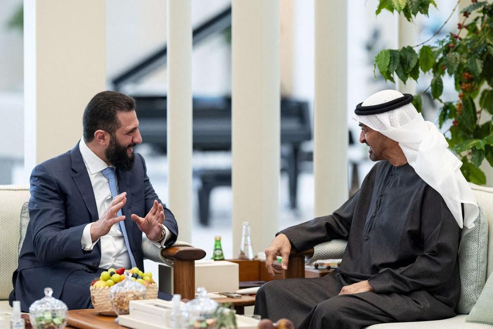 محمد بن زايد وأحمد الشرع
