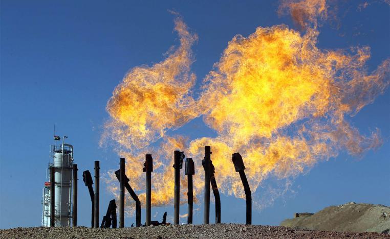 Gas flares at the Havana oil field, west of Kirkuk